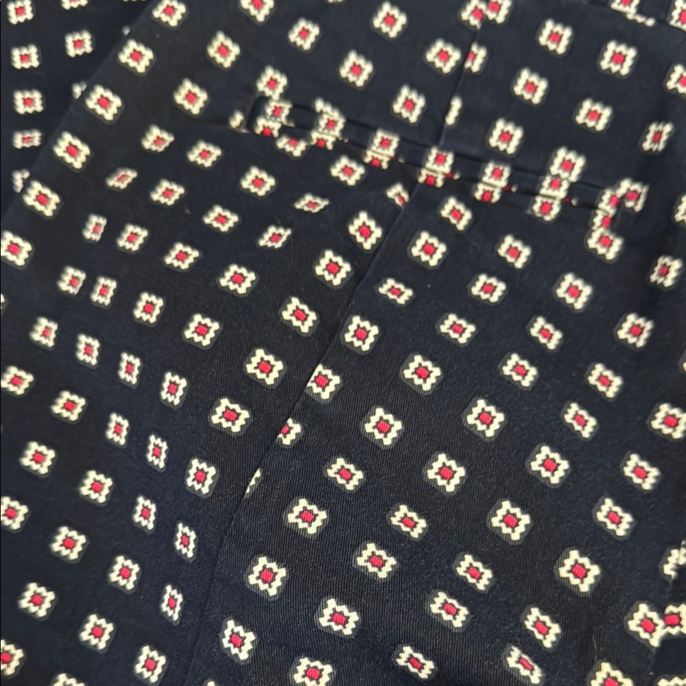 Navy Patterned Pants - Picture 3 of 6